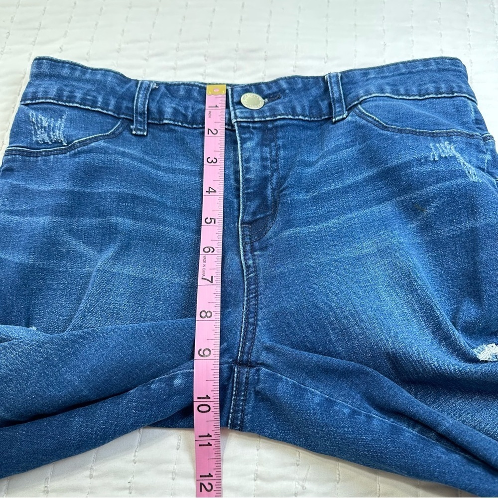 Juicy Couture Y2K Los Angeles California Dark Blue Distressed Skinny Jeans - Picture 4 of 13